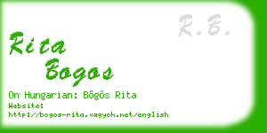 rita bogos business card